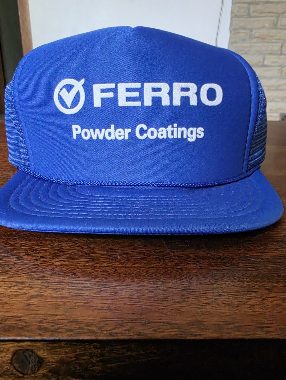 Vintage Nissin Ferro Powder Coatings Rope Braid Snapback Mesh Back Hat Cap